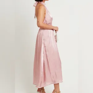 o.p.t Caralyn‎ Dress pink halter top maxi dress size medium thumbnail 3