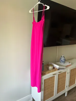 Lulus Dress Maxi Hot Pink thumbnail 2