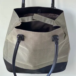 Brown Tweed Style Canvas Tote thumbnail 5