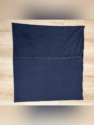 lululemon athletica Black‎ & Navy Striped Multifunctional Tube Scarf thumbnail 2