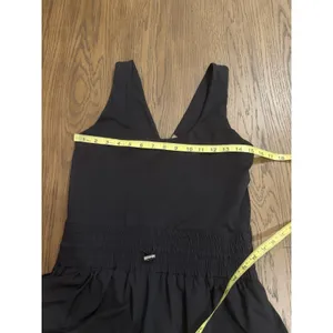 Anwnd Black Drawstring‎ Waist Scoop Neck Romper Women's Size Large Sporty thumbnail 11