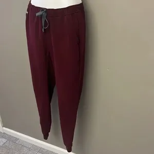 FIGS Burgundy Women’s Pull-On Pockets Elastic Waist Drawstrings MXXSW2004-Medium thumbnail 2