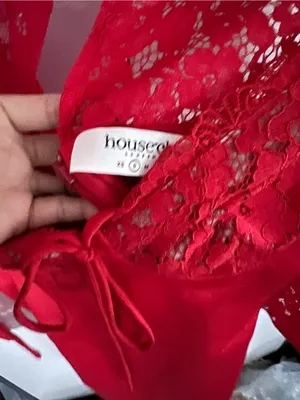 HOUSE OF CB Jennica Long Sleeve Satin & Lace Minidress, S thumbnail 8