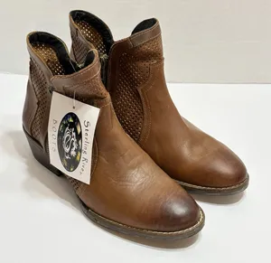 Sterling River Boots Womens 10 Brown Leather Perforated Western NWT thumbnail 1