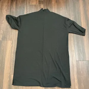Dressed In Lala Black Ribbed Mock Neck Tunic Top Oversized Short Sleeve Small thumbnail 6