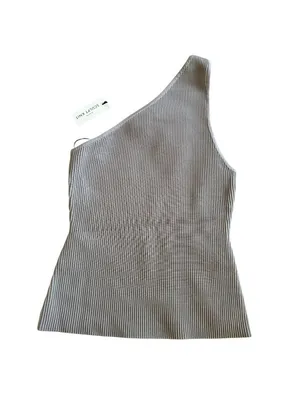 BABATON Artizia Taupe Gray One Shoulder Sculpt Knit Top Size Medium NEW NWT thumbnail 5