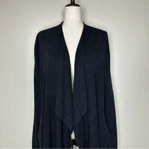 Barefoot Dreams Cozychic Lite Black Open Front Cardigan, Size S/M thumbnail 4