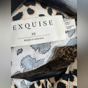 Exquise Anthropologie Cotton Blend Relaxed Leopard Tobie Shirt Dress Sz XS. P-46 thumbnail 11