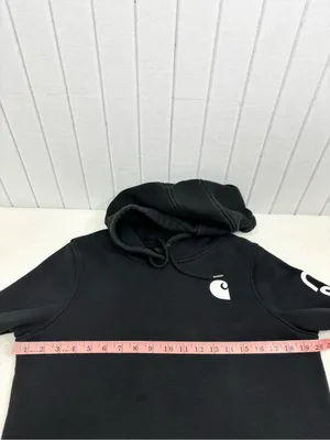 Carhartt Black Logo Pullover Hoodie Size S thumbnail 5