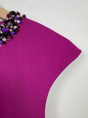 🌟Ted Baker🌟 Elenna Rhinestone Collar Sleeveless Sheath Knit Dress Pink Sz 1 S thumbnail 6