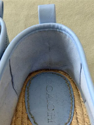 Coach Women's Carson Signature Jacquard Espadrille Loafers Lather Blue Size 11B thumbnail 7