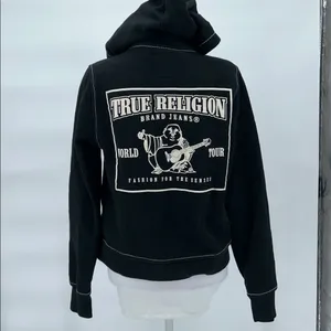 True Religion World Tour Zip Hoodie Women’s Large Black Buddha Graphic thumbnail 6