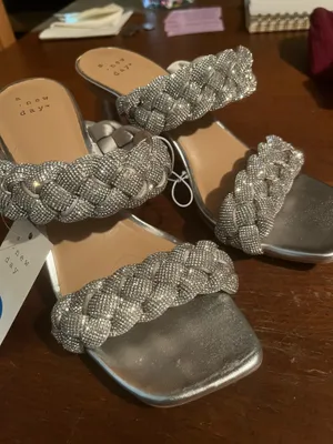 A New Day Sparkly silver heels thumbnail 2