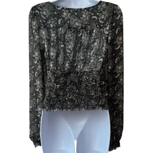 Free People Lolita Peasant Blouse Dark Floral Combo Milk Maid Dark Romantic S thumbnail 6