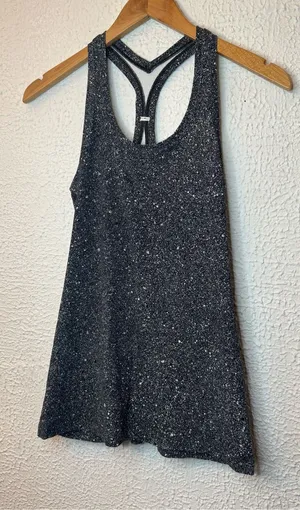 lululemon athletica Cool Racerback II Black Speckled Racerback Tank Top thumbnail 1