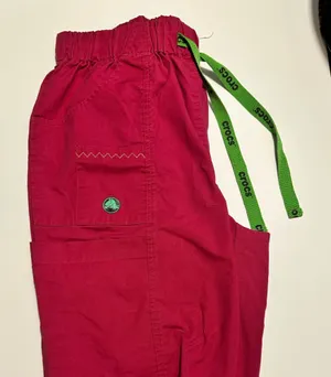 Crocs Bright Pink Lime Green Scrub Pant- Nurse Doctor Scrubs Medium thumbnail 1
