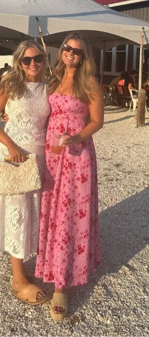 Women’s Pink Floral Maxi Dress - Sleeveless Summer Style thumbnail 1