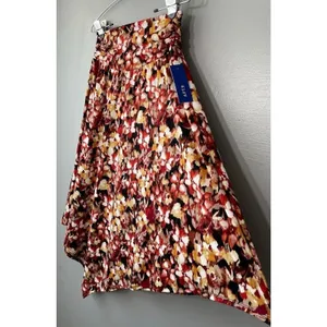 Apt 9 Size Medium Dark Floral Artsy Asymmetrical Knit Skirt Earthy Whimsigoth thumbnail 3