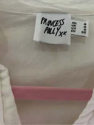 Princess Polly White Button Down Shirt with details size 0 thumbnail 4