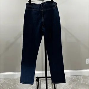 Reformation Julianna Exposed Zip Mid Rise Straight Leg Jeans in Mesa 28 thumbnail 7