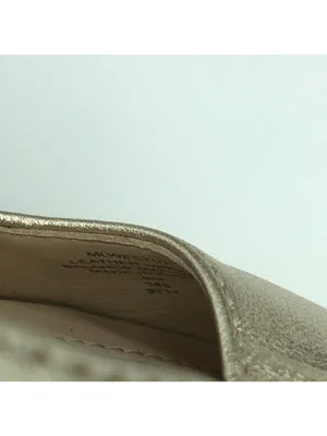 Marc Fisher Block Heels Closed Toe Slip On Leather Gold Size 6 thumbnail 8