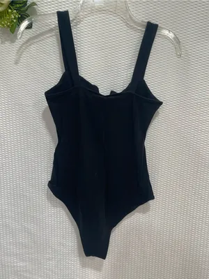 NWT Wild Fable Women’s Medium Black Square Neck Tank Bodysuit Target New thumbnail 4