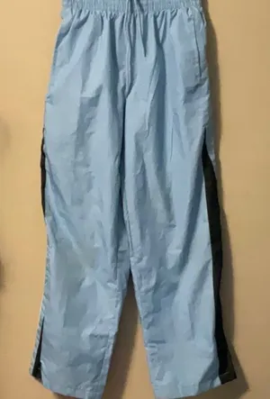 Sky Blue Joggers with Black Side Stripes thumbnail 1