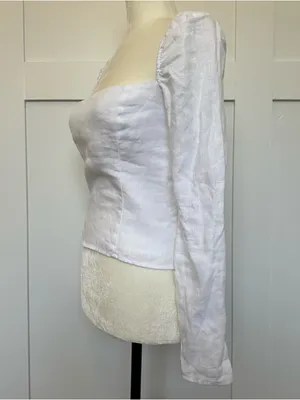 Reformation Khloe Linen Top thumbnail 4