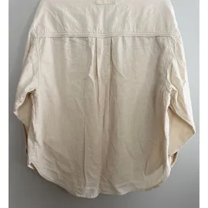 Free People We Are Free Made For Sun Linen Shirt Wet‎ Plaster Women's Size Small thumbnail 6