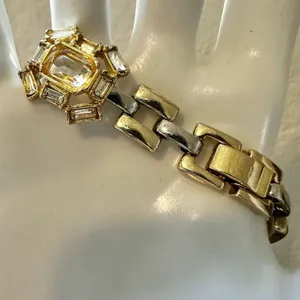 Ann Taylor Gold Tone Crystal Bracelet thumbnail 5