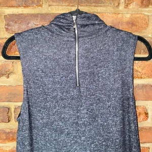 Philosophy Grey Space Dye Sleeveless Turtleneck Mini Dress Women's Size Large thumbnail 7