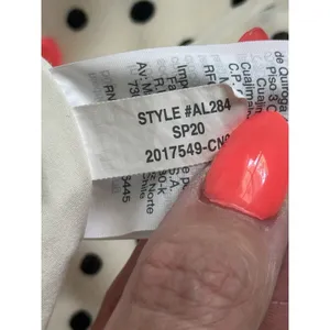 Madewell Smocked Ruffle Shoulder Midi Dress Small Inkbrush‎ Dots White Black thumbnail 7