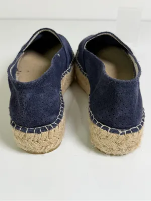 Espadrij L’Originale Women’s Navy Suede Platform Espadrille Loafer US 7.5-8 NWOT thumbnail 2