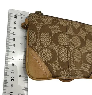 COACH Brown Signature Canvas Wristlet thumbnail 5