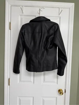 a.n.a Black Faux Leather Moto Jacket thumbnail 2