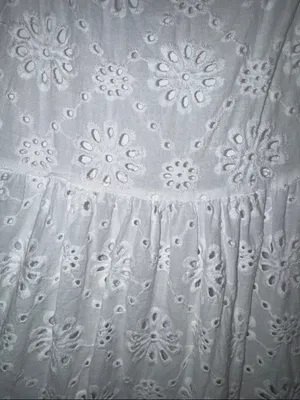 Lulu's White Eyelet Tie-Shoulder Midi Dress thumbnail 3