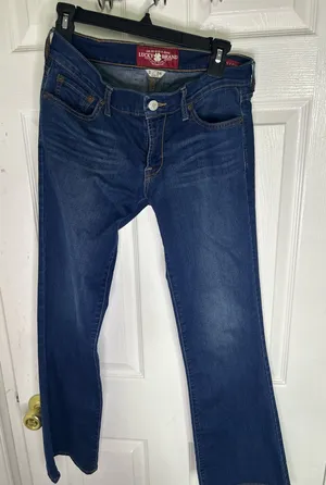 Lucky low rise dark jeans thumbnail 1