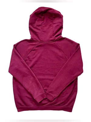 Nike Rally Essentials Burgundy Fleece Pullover Hoodie thumbnail 5