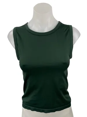 Aritzia Sunday Best Sinch Seamless Women's Green Sleeveless Crop Cami Tank Top M thumbnail 1