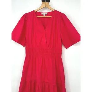 SHE + SKY Maxi Dress Women M Pink Tiered Boho Cottage Romantic Festival Casual thumbnail 2