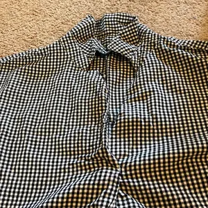 Madewell medium black and‎ white plaid blouse thumbnail 5