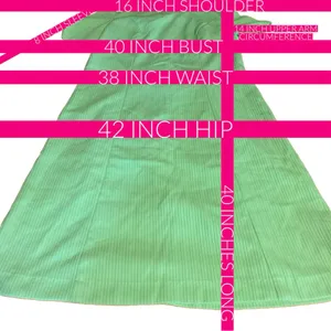 Vintage Holly Hill 1960'S Green Shift Dress (Appx Large) thumbnail 11