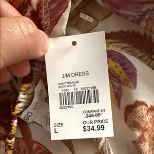 Cato Floral Mini Dress - Brown and Cream thumbnail 10