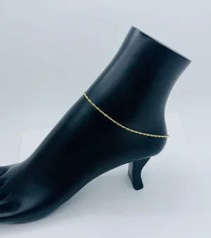Real 10k Gold Ankle Bracelet Singapore 10” thumbnail 6