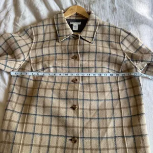 Pendleton Merino Wool Reversible Plaid Grey Preppy Button Up Coat Size 1X thumbnail 5