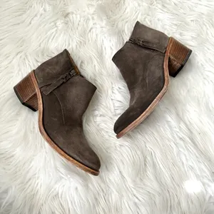 Alberto Fermani Capricia Suede Ankle Bootie Sz 8 Brown thumbnail 3