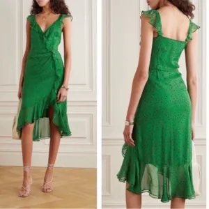 NWT‎ Veronica Beard Amal silk floral ruffle dress Sz 6 thumbnail 2