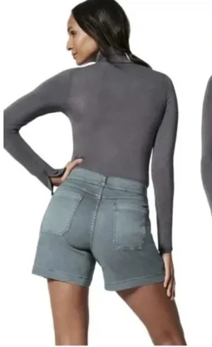 SPANX Twill Stretch Short 6" in Hazy Grey Size Large‎ thumbnail 1