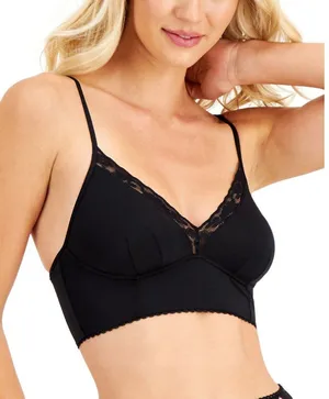 INC‎ International Concepts Women's Lace-Trim Bralette, Black, Size S, NWT thumbnail 1