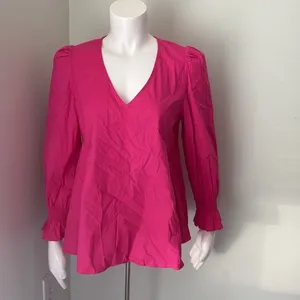 Tuckernuck Pomander Place Blouse Top Easton Pink Size Medium thumbnail 6